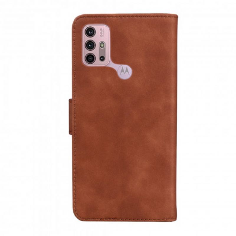 Housse Moto G30 / G10 Style Cuir Vintage Couture