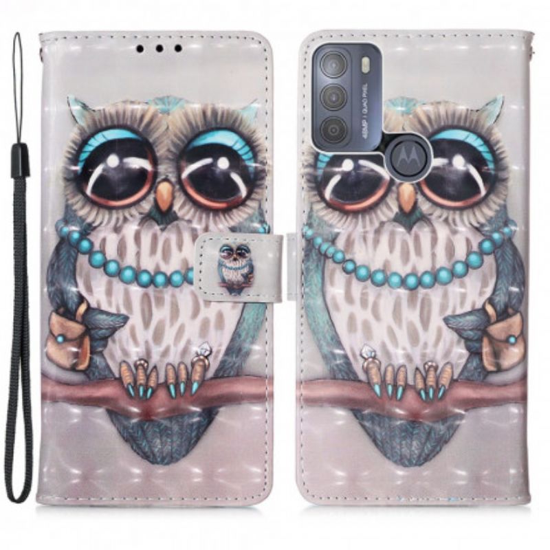 Housse Moto G50 Miss Hibou