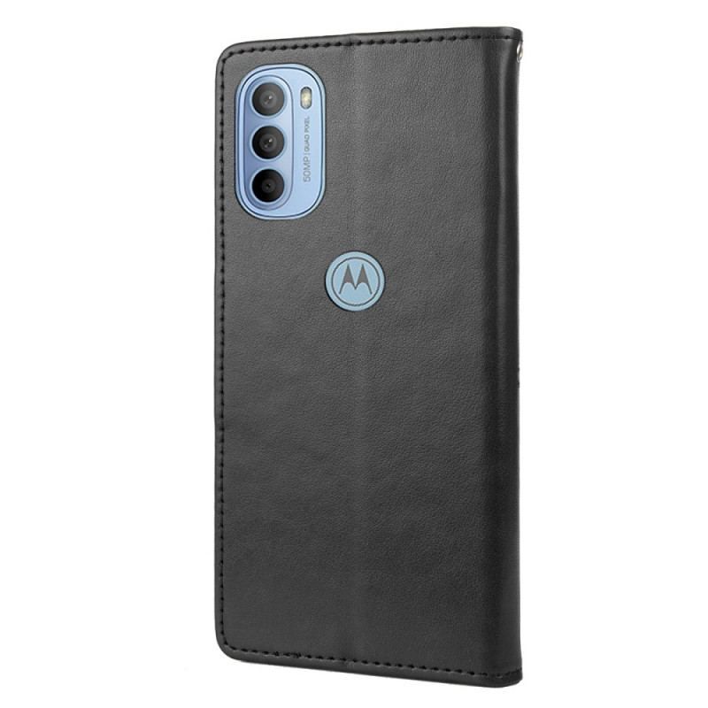 Housse Moto G51 5G Splendides Papillons à Lanière