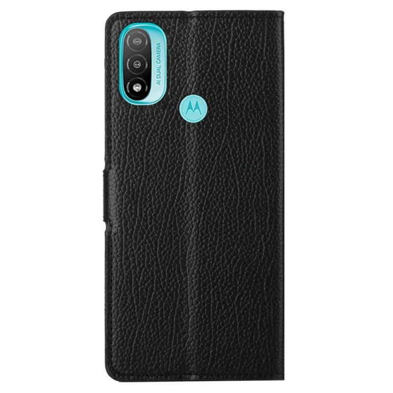 Housse Moto G71 5G Effet Cuir Grain Litchi