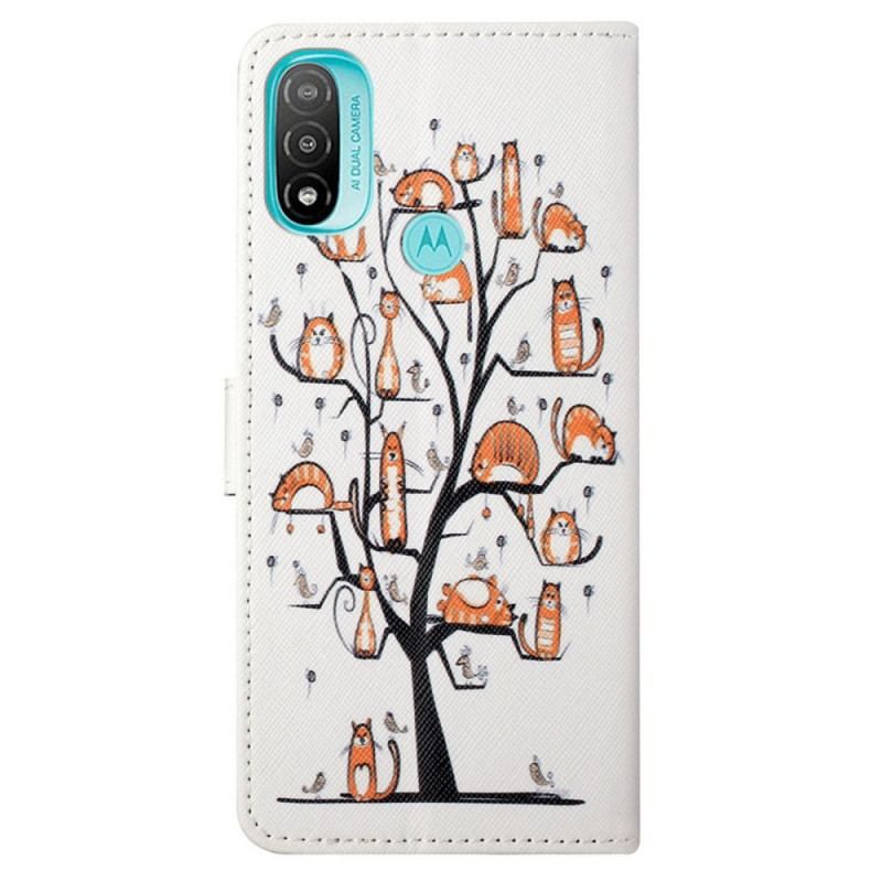 Housse Moto G71 5G Funky Cats à Lanière