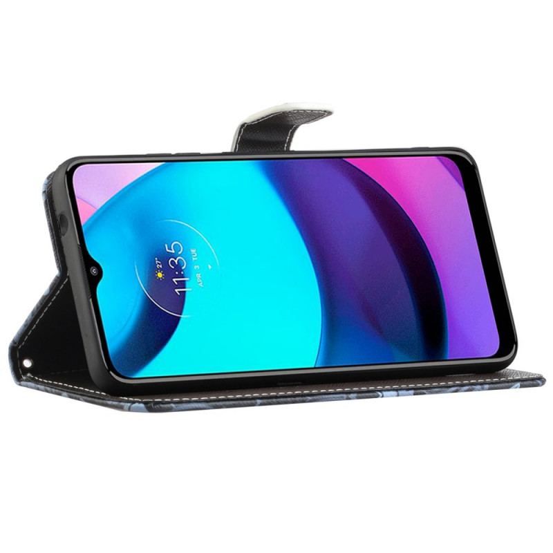 Housse Moto G71 5G Libellules à Lanière