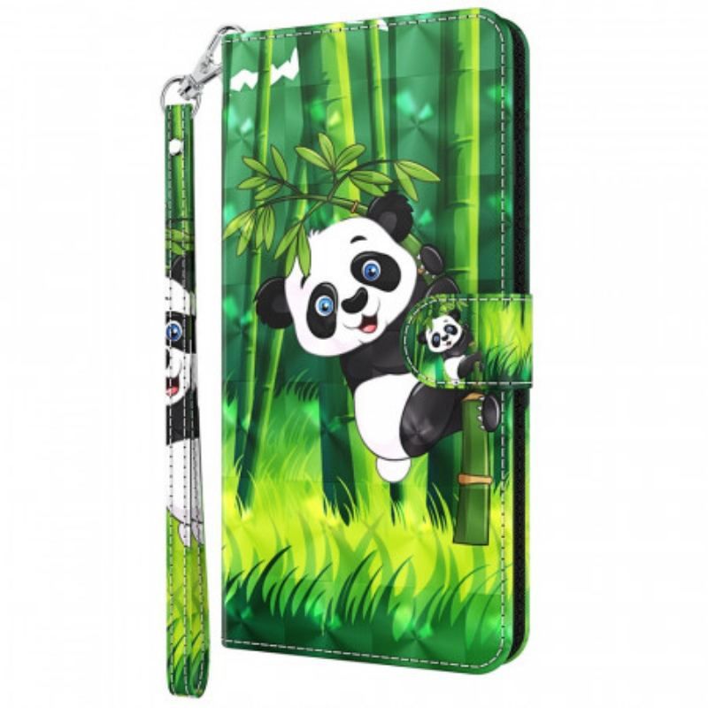 Housse Moto G71 5G Panda et Bambou