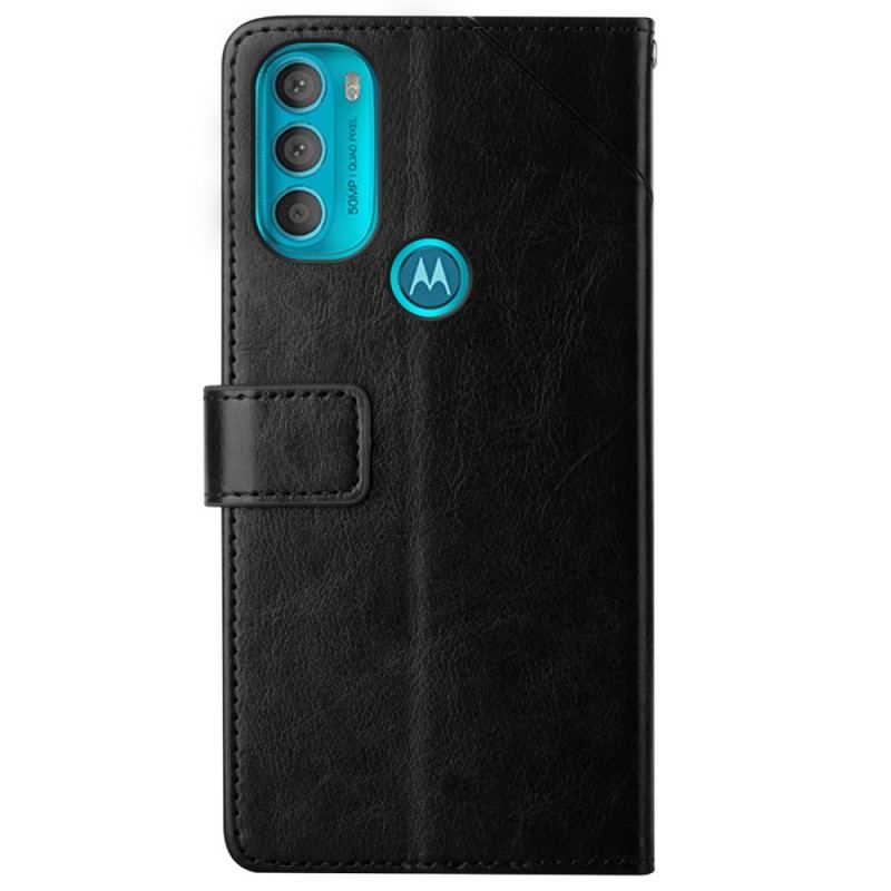 Housse Moto G71 5G Style Cuir Géo Y Design