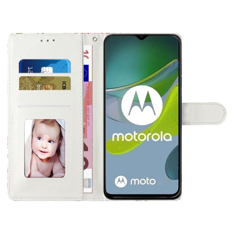 Housse Moto G73 5G Attrape Rêves Coloré à Lanière