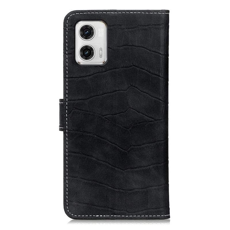 Housse Moto G73 5G Crocodile