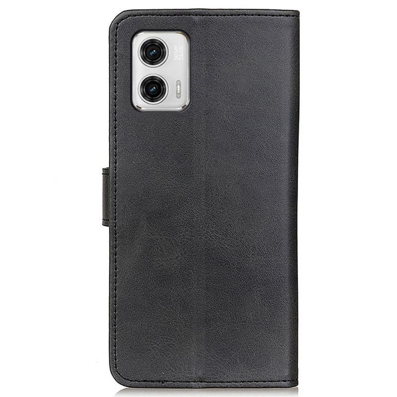 Housse Moto G73 5G Simili Cuir Mat