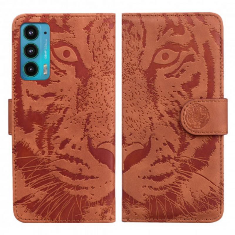 Housse Motorola Edge 20 Empreinte Face De Tigre