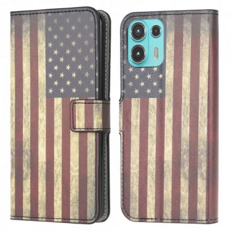 Housse Motorola Edge 20 Lite Drapeau Américain