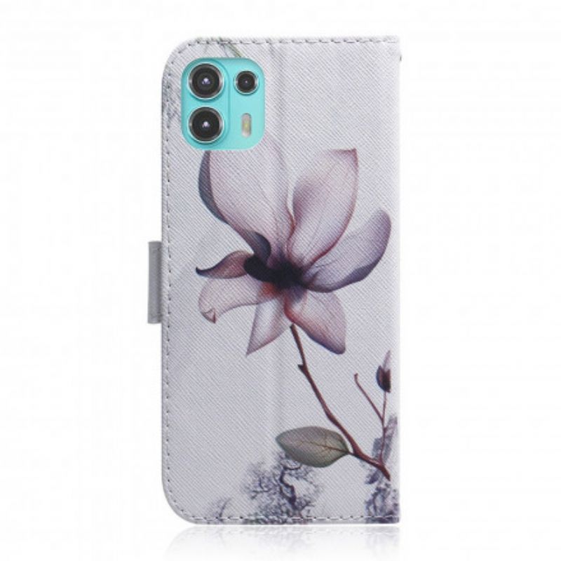 Housse Motorola Edge 20 Lite Fleur Vieux Rose