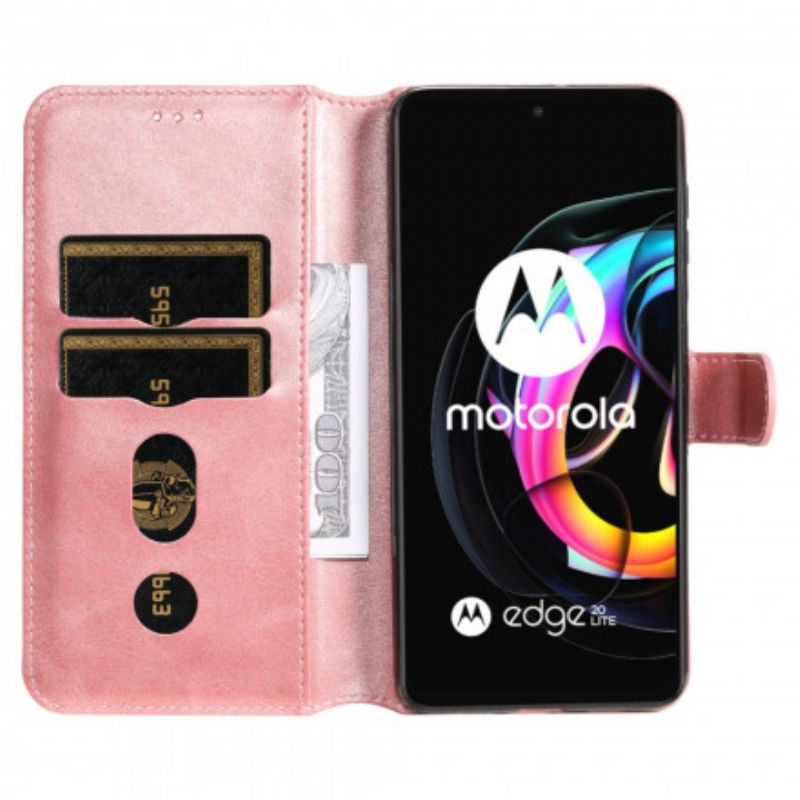Housse Motorola Edge 20 Lite Simili Cuir New Colors