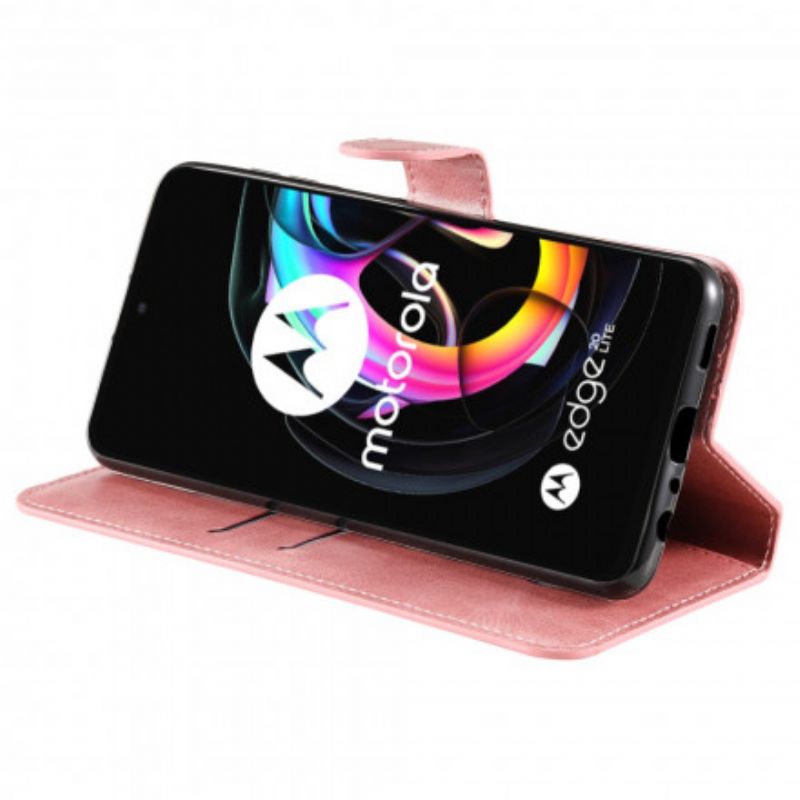 Housse Motorola Edge 20 Lite Simili Cuir New Colors