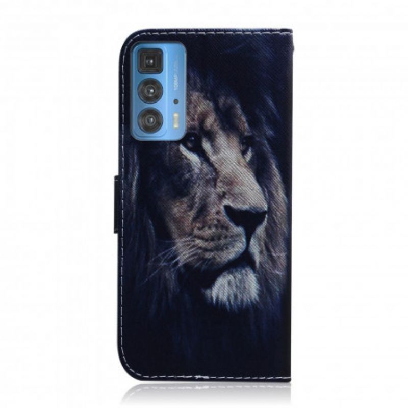 Housse Motorola Edge 20 Pro Dreaming Lion