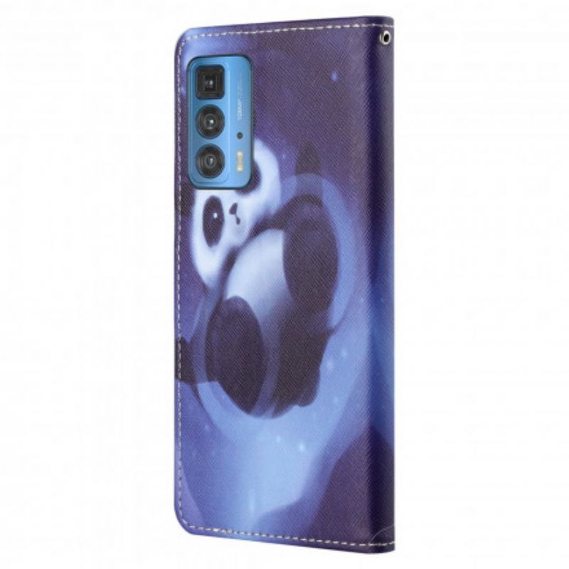 Housse Motorola Edge 20 Pro Panda Space À Lanière