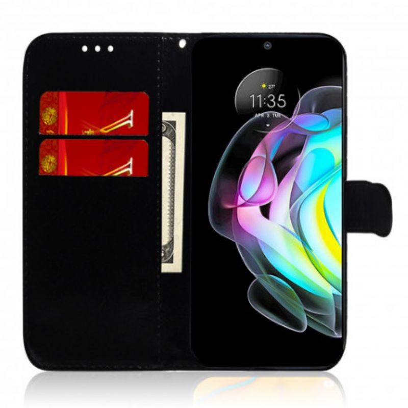 Housse Motorola Edge 20 Simili Cuir Couverture Miroir