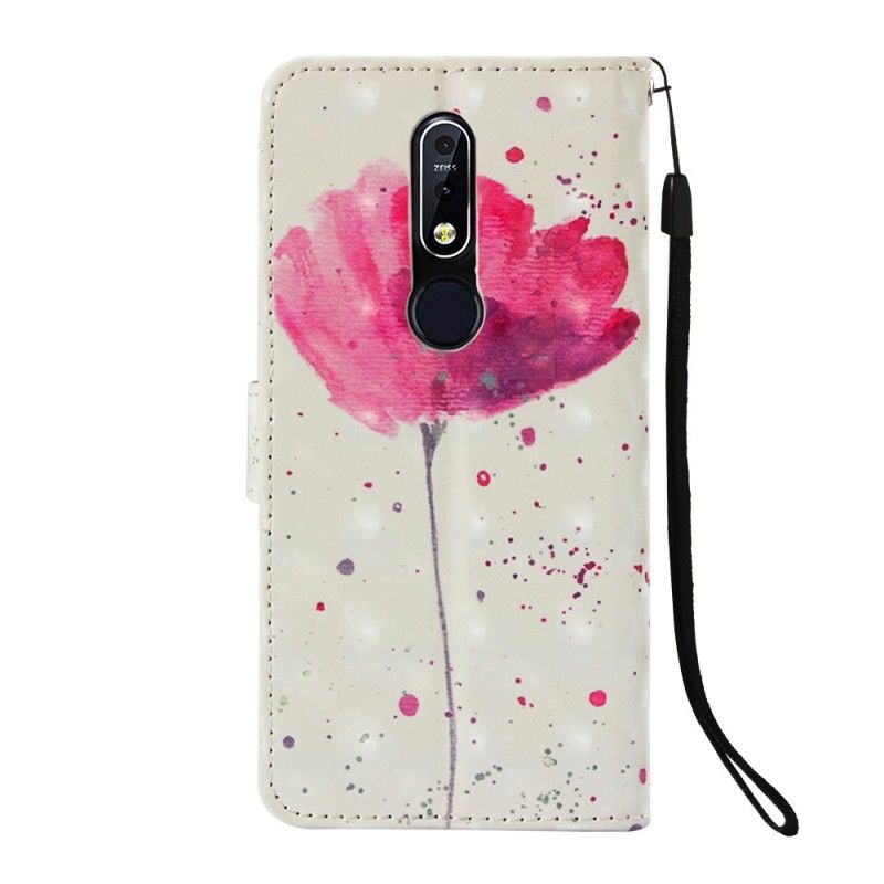 Housse Nokia 7.1 Coquelicot Aquarelle