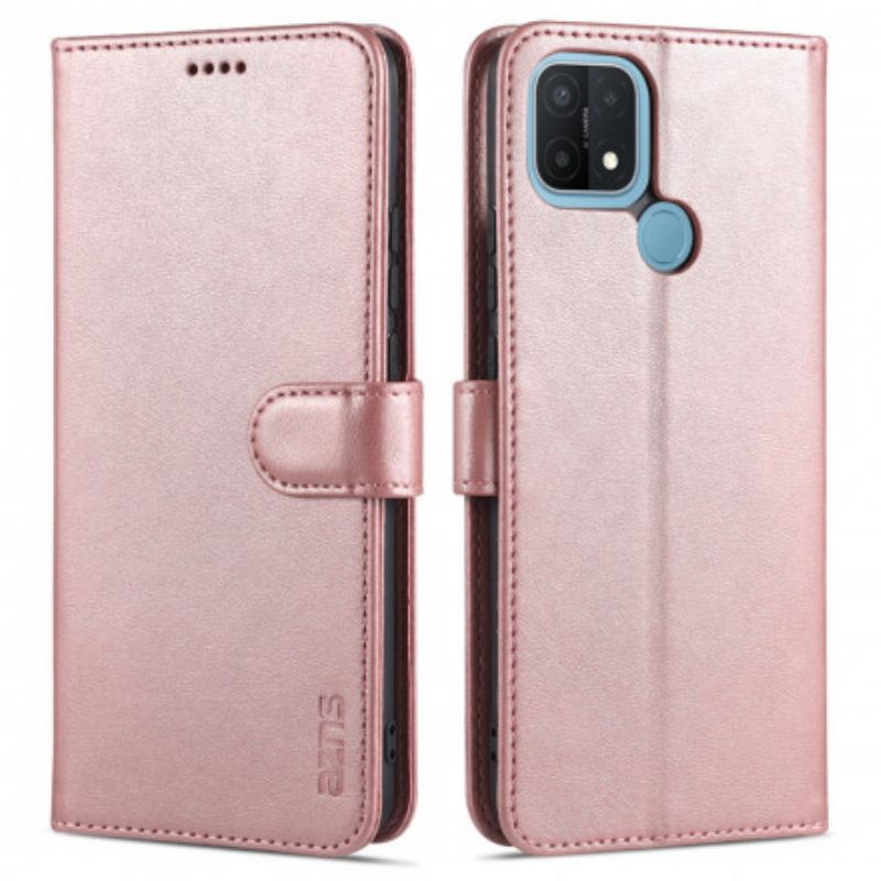 Housse Oppo A15 Azns Effet Cuir