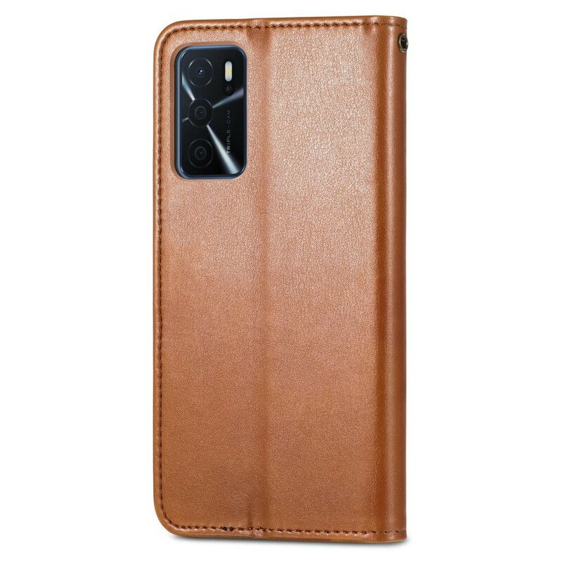 Housse Oppo A16 / A16s Simili Cuir Et Fermoir Vintage