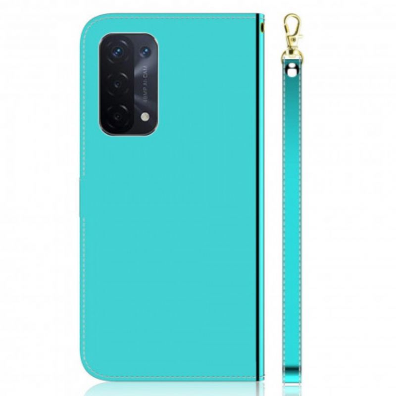 Housse Oppo A54 5G / A74 5G Simili Cuir Couverture Miroir