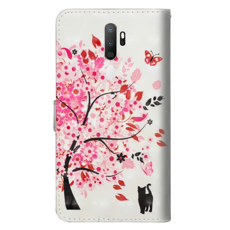 Housse Oppo A9 2020 / A5 2020 Arbre Rose