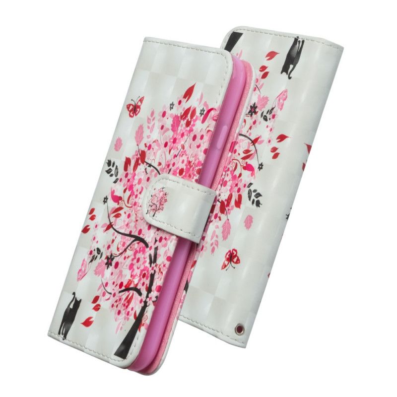 Housse Oppo A9 2020 / A5 2020 Arbre Rose