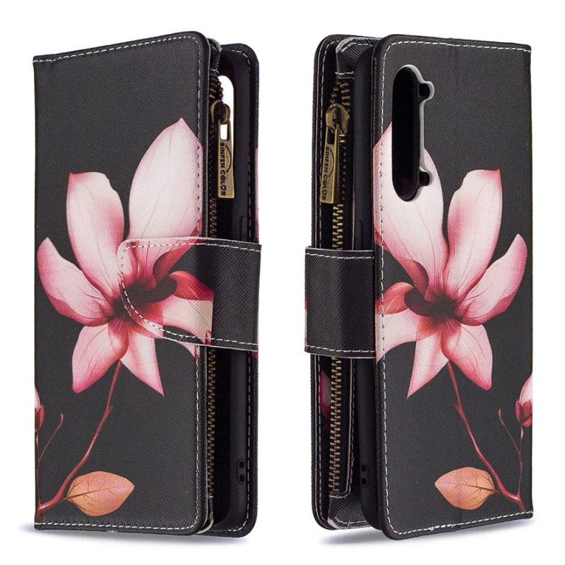 Housse Oppo Find X2 Lite Poche Zippée Fleur