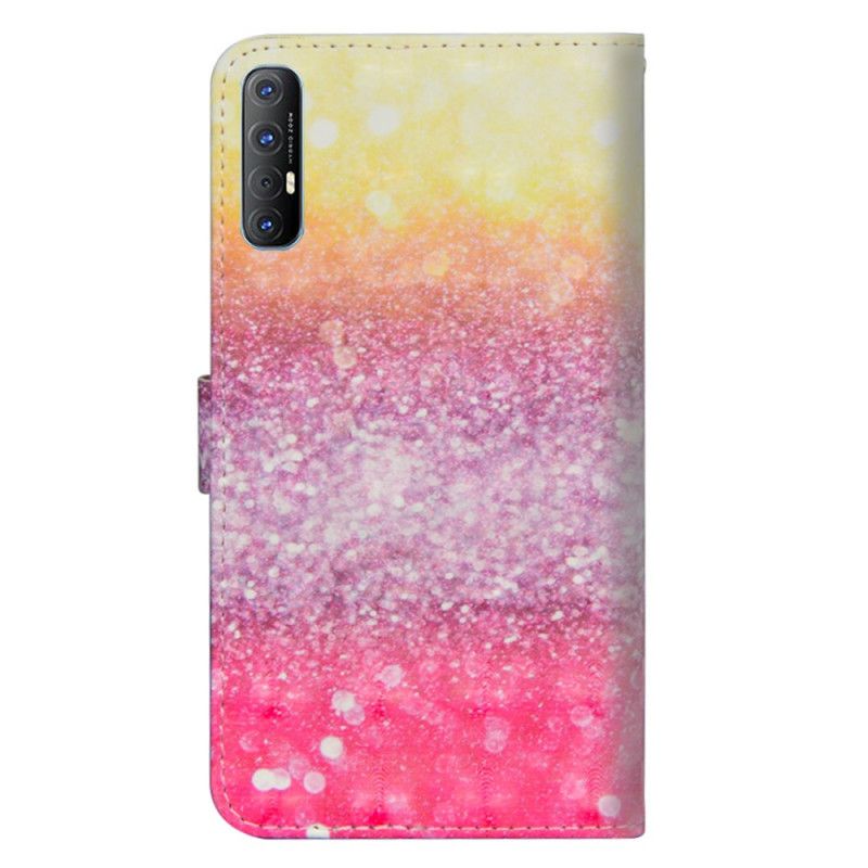 Housse Oppo Find X2 Neo Dégradé Paillettes Magentas