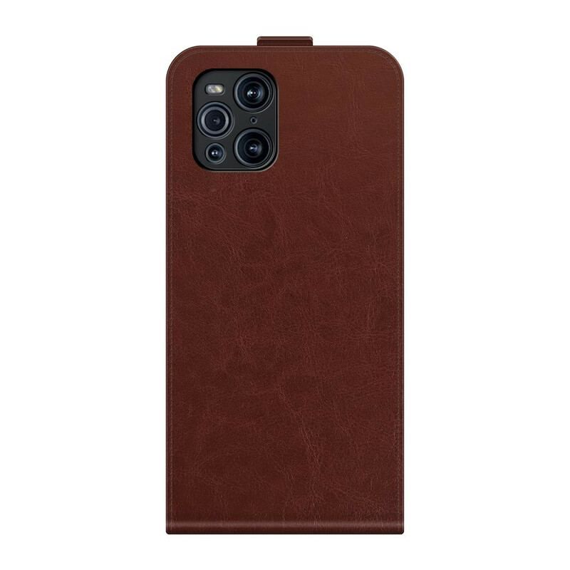 Housse Oppo Find X3 / X3 Pro Rabat Vertical Effet Cuir