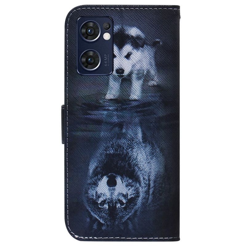 Housse Oppo Find X5 Lite Reflet de Chien