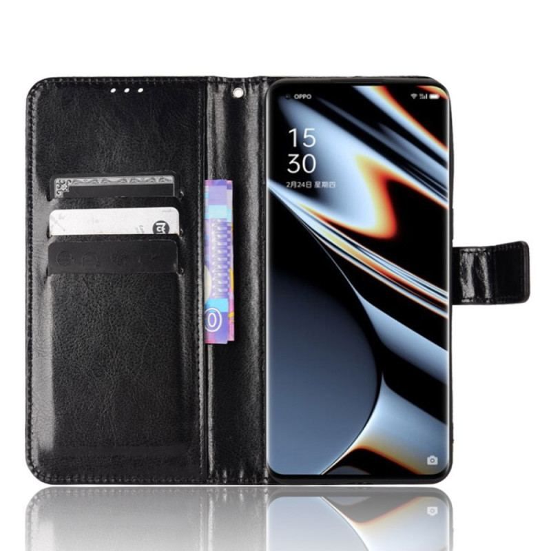 Housse Oppo Find X5 Pro Simili Cuir Flashy