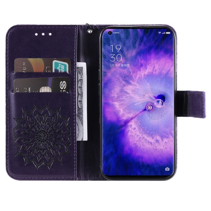 Housse Oppo Find X5 Pro Soleil à Lanière