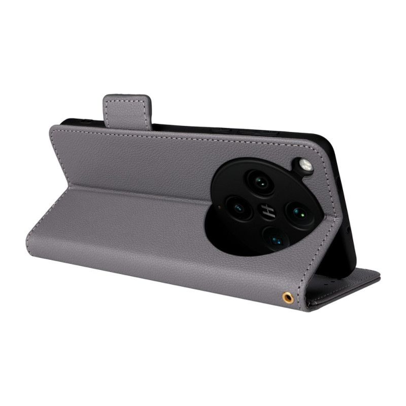 Housse Oppo Find X8 Pro Texture Litchi à Lanière