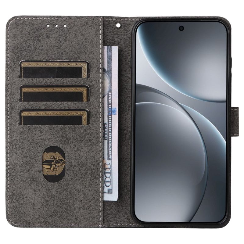 Housse Oppo Find X9 5G Effet Daim à Lanière