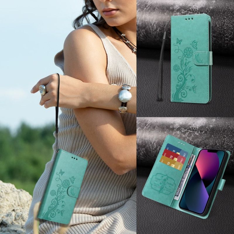 Housse Oppo Find X9 5G Motif Papillon Floral