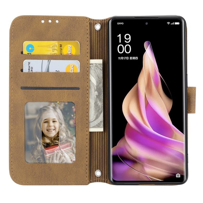 Housse Oppo Reno 13 5G Double Frise à Lanière