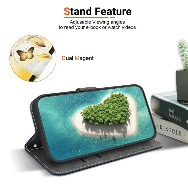 Housse Oppo Reno 13 5G Papillons Dorés et Fleurs Blanches