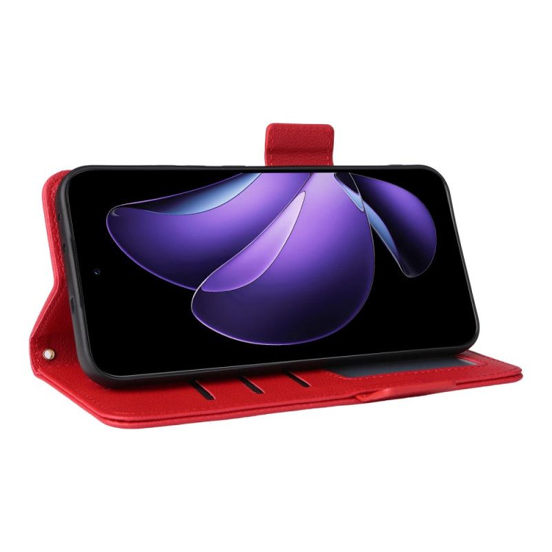 Housse Oppo Reno 13 5G Simili Cuir Litchi à Lanière