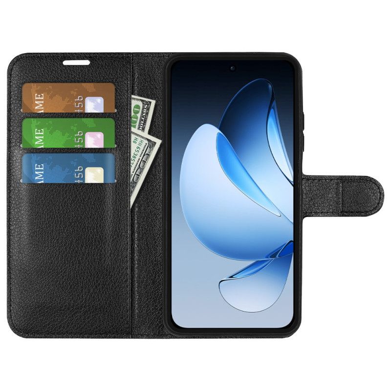 Housse Oppo Reno 13 5G Simili Cuir Litchi Classique