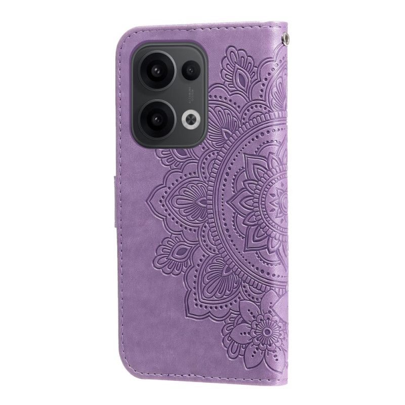 Housse Oppo Reno 13 Empreinte Mandala à Lanière