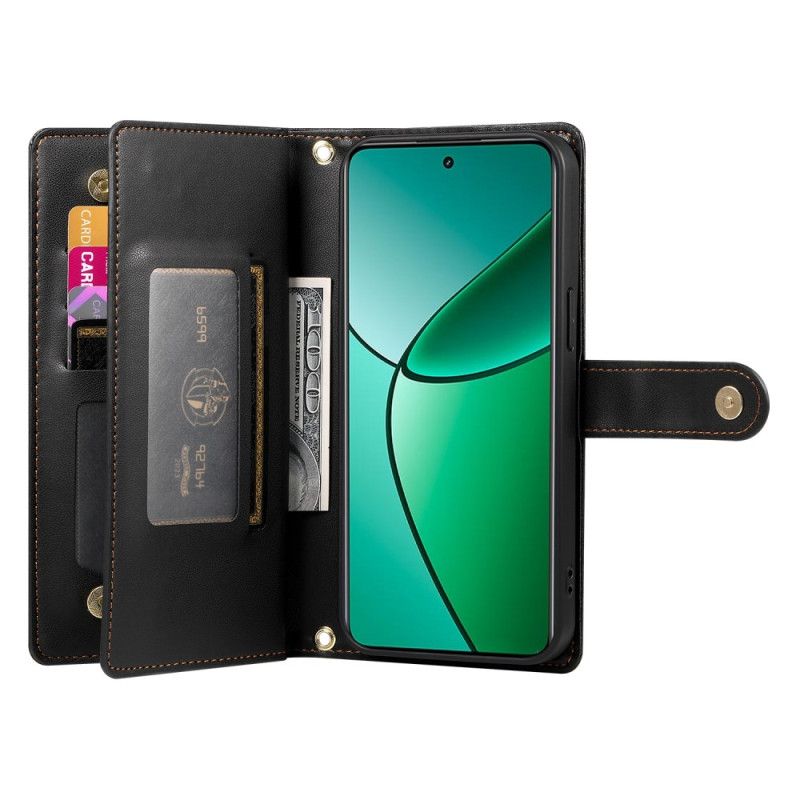 Housse Oppo Reno 13F 4G / 5G / FS 5G Portefeuille et Sangles
