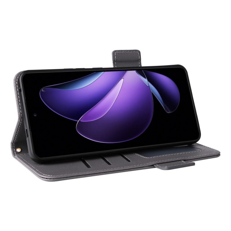 Housse Oppo Reno 13F 4G / 5G / FS 5G Simili Cuir Litchi à Lanière