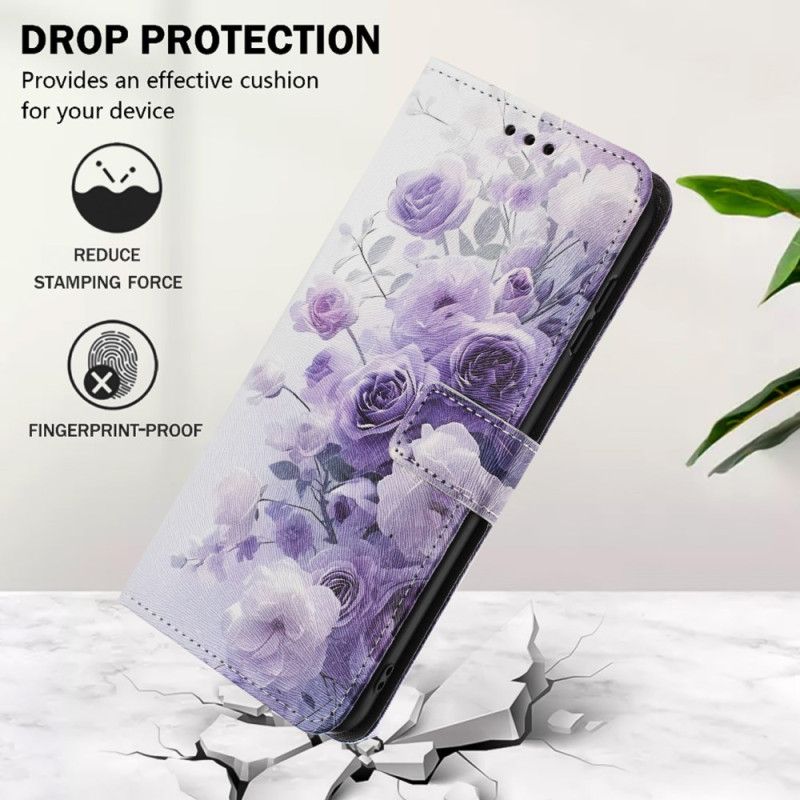 Housse Oppo Reno 14 5G / 14F 5G Fleurs Vioettes