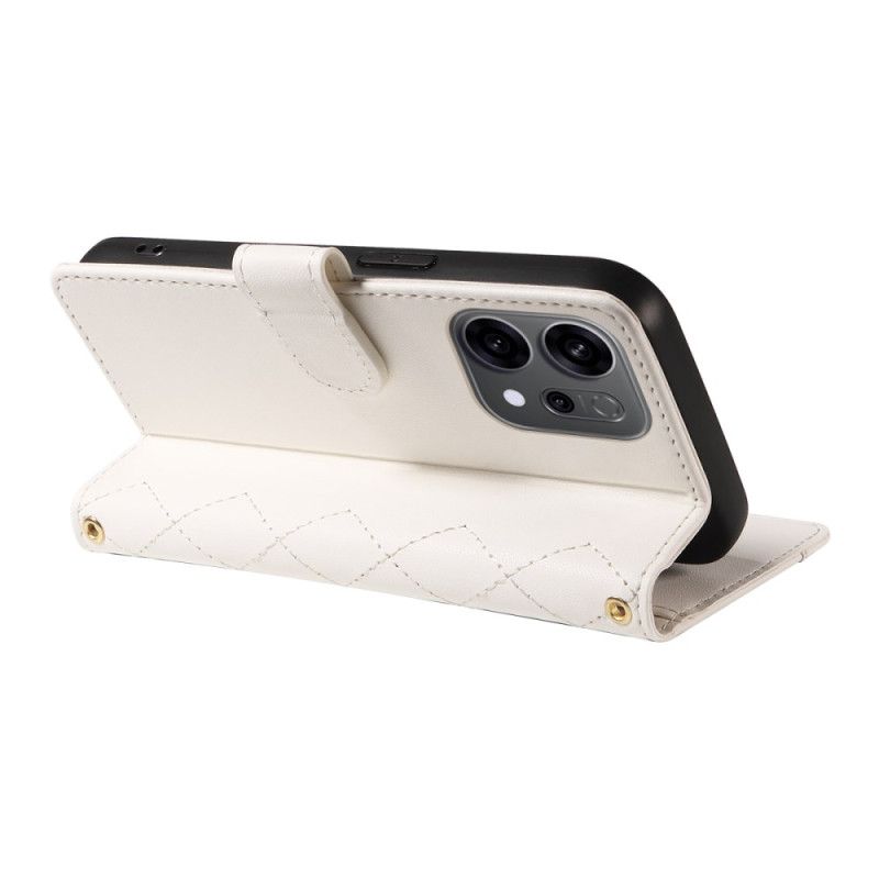 Housse Oppo Reno 14 5G / 14F 5G Matelassée avec Lanière et Bandoulière