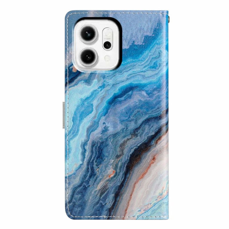 Housse Oppo Reno 14 5G Marbre Bleu
