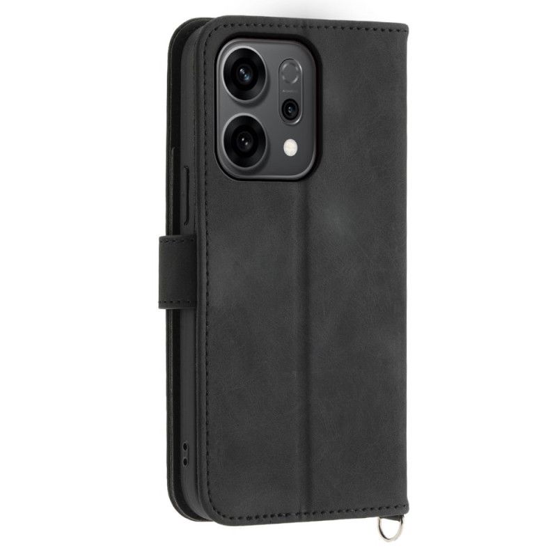 Housse Oppo Reno 14 5G Motif Floral et Sangles