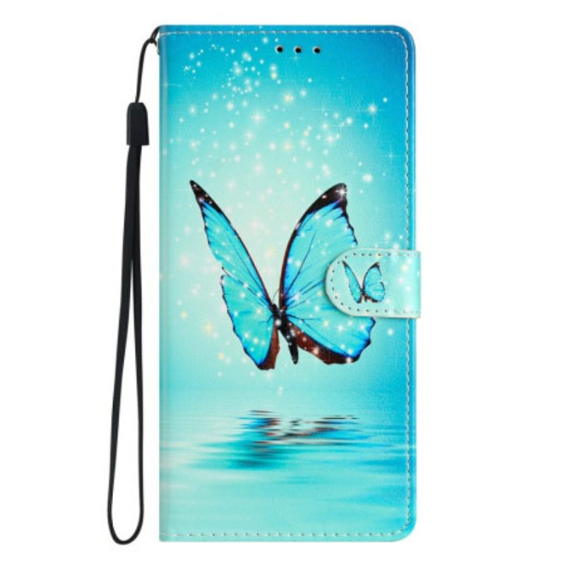 Housse Oppo Reno 14 Papillon Bleu