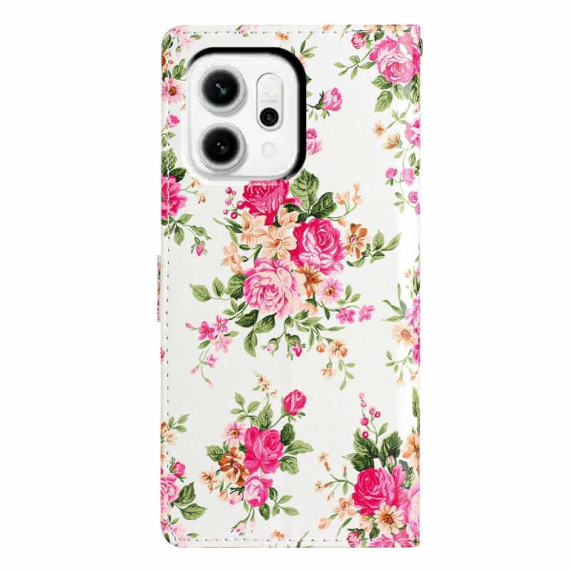Housse Oppo Reno 14 Pro 5G Fleurs Rouges