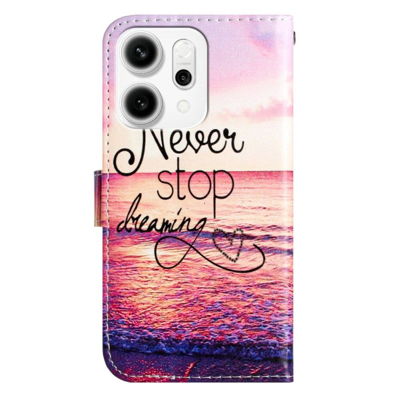 Housse Oppo Reno 14 Pro 5G Never Stop Dreaming