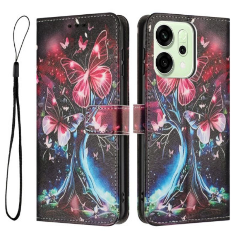 Housse Oppo Reno 14 Pro Arbre aux Papillons