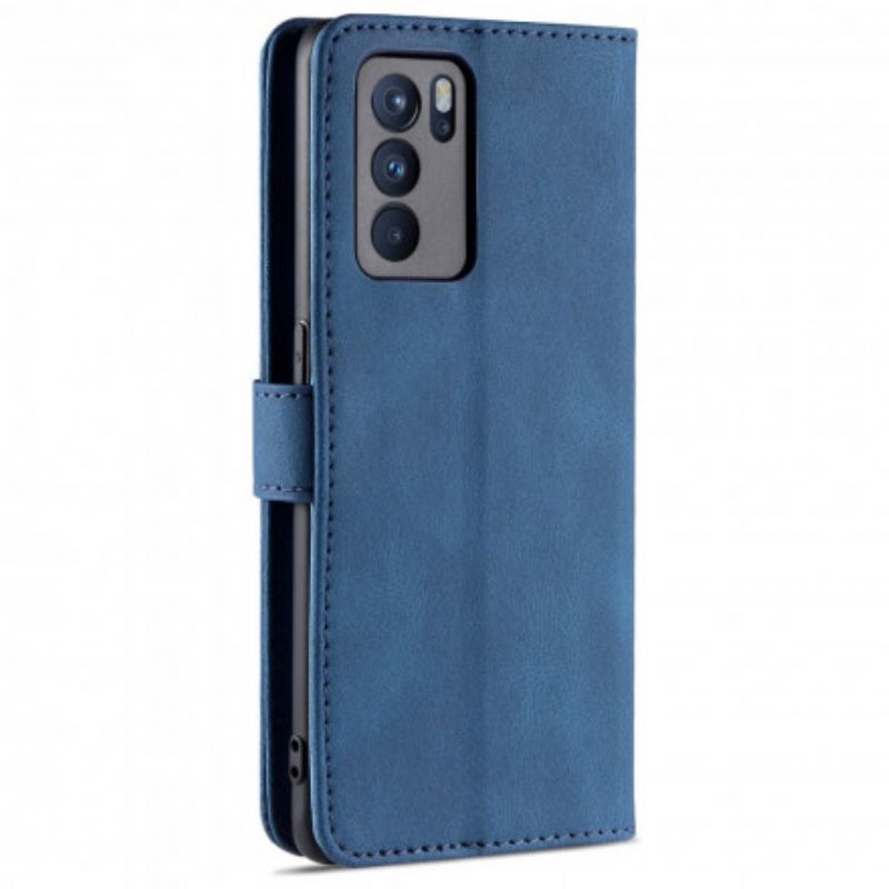 Housse Oppo Reno 6 5G Azns Effet Cuir Couture